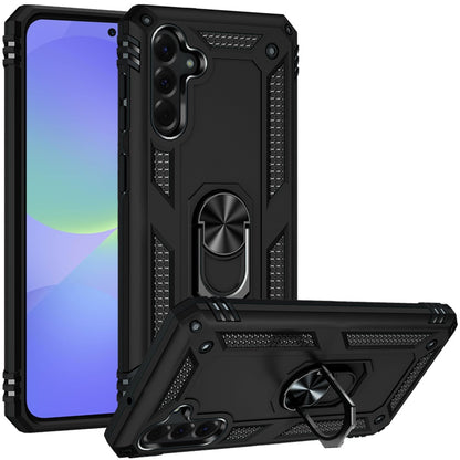 For Samsung Galaxy A37 Hybrid Shockproof Durable 360 Degree Rotatable Ring Stand Holder Kickstand Fit Magnetic Car Mount Case Cover