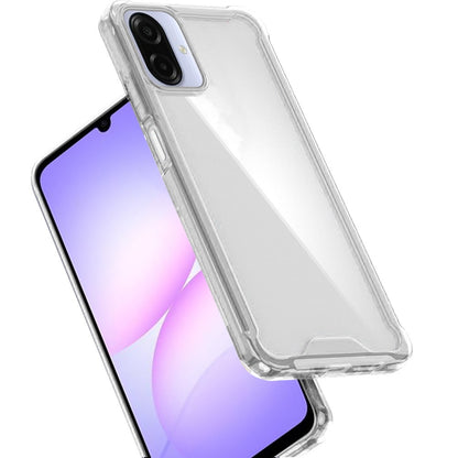 Phone Case for Samsung Galaxy A07 4G Slim Fit Hybrid Transparent Gummy Hard PC TPU Rubber Shockproof Durable Frame Protective Cover Transparent