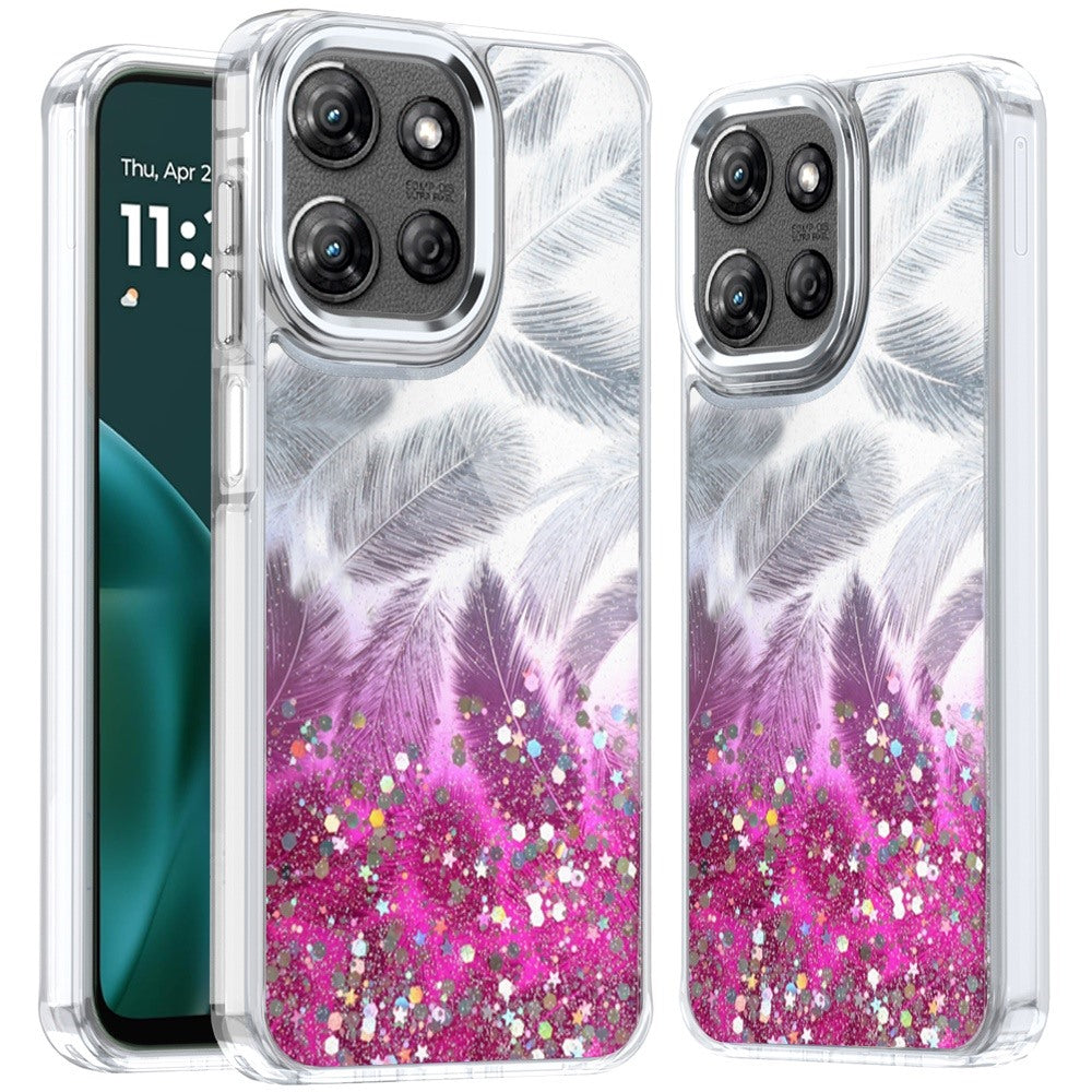 For Motorola Moto G Stylus 5G 2025 Fashion Epoxy Glitter Shimmer Design, Hybrid Shockproof TPU, Stylish Sparkle Slim TPU Protective Case Cover