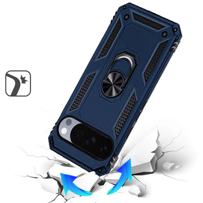 Phone Case for Google Pixel 11 Pro XL Rotatable Ring Stand Shockproof Hybrid Armor Anti Slip Heavy Duty Fit Magnetic Car Mount Durable Grip Cover