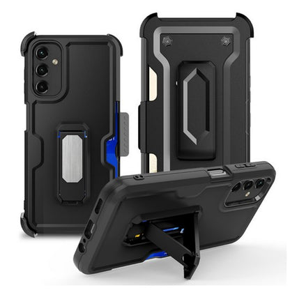 Phone Case Cover for Motorola Moto G Stylus 5G 2026 Hybrid Wallet Case with Invisible ID Card Slot, Kickstand, Holster Belt Clip, Heavy-Duty Protection Cover Black