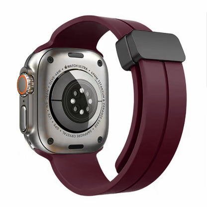 Watch Band for Apple Watch 42/44/45/46mm & Ultra 49mm, Series 4-10 & SE Premium Silicone Magnetic Buckle Adjustable Strap Secure Fit Flexible Soft Replacement