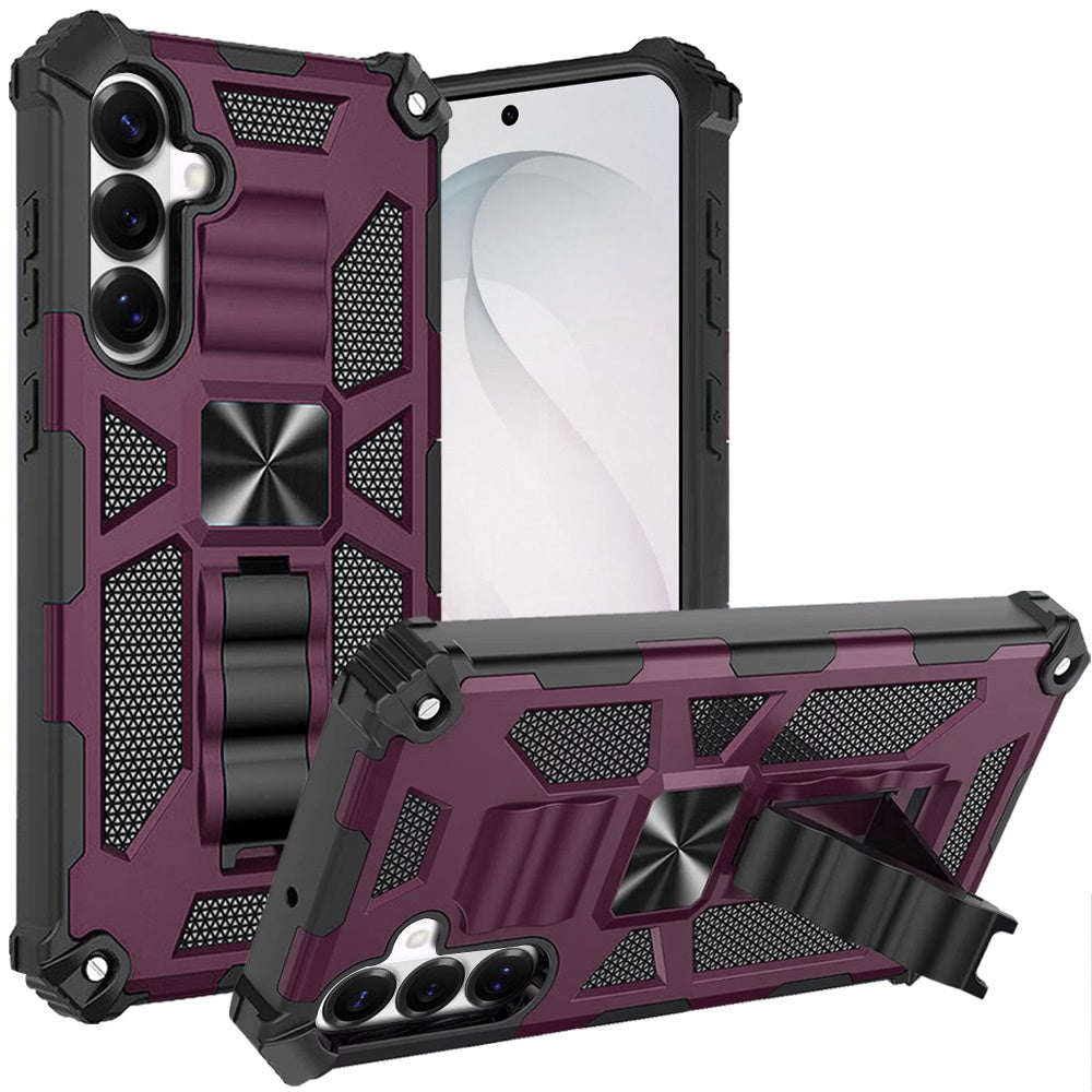 Built in Magnetic Hiden Kickstand Shockproof Rugged Armor Grip Hybrid Heavy Duty Anti Slip Protective Style