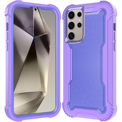 For Samsung Galaxy S25 Ultra Tough Hybrid Case - Shockproof 3-in-1 Armor Full-Body Protection PC + TPU Rubber Bumper Frame Case Cover