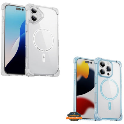 For Samsung Galaxy S25+ S25 Plus /S24+ Slim Fit Hybrid Case Clear Corner Bumper MagSafe Compatible, Hard TPU Rubber Shockproof Case Cover