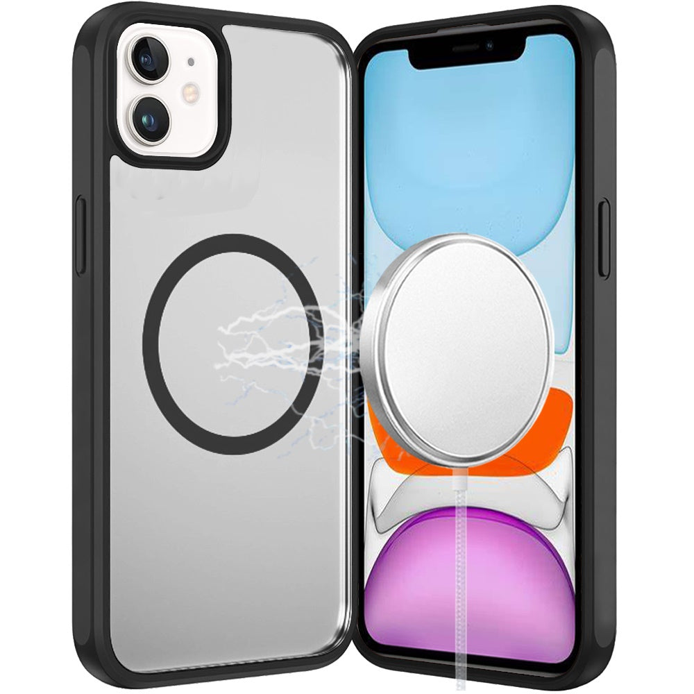 Phone Case for Apple iPhone 11 Transparent Magnetic HQ Shockproof Hybrid 2.0mm Thick AntiSlip Grip Drop Protection Rugged Clear Durable Impact Cover