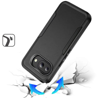 For Google Pixel 9A Heavy Duty Shockproof Dual Layer Drop Protection Tough Hybrid Rugged Rubber Armor Defend Case Cover Red
