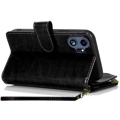 Phone Case for TCL NXTPAPER 70 Pro, T-Mobile NXTPAPER 70 Pro Luxury Leather Wallet Card Holder Zipper Pocket Money Storage Protective Grip Design with Strap Cover