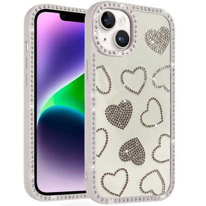 For Samsung Galaxy S26 Spread Love Glitter Shimmer Bling Diamond Edge Hybrid Drop Protection Shockproof Design Case Cover