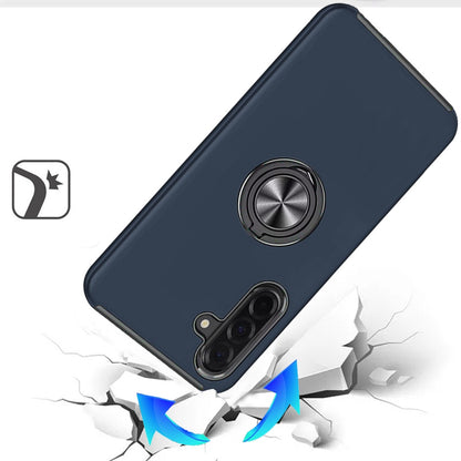For Samsung Galaxy A37 Hybrid 360 Degree Rotatable Metal Invisible Ring Stand Holder Slim Fit Magnetic Car Mount Shockproof Case Cover