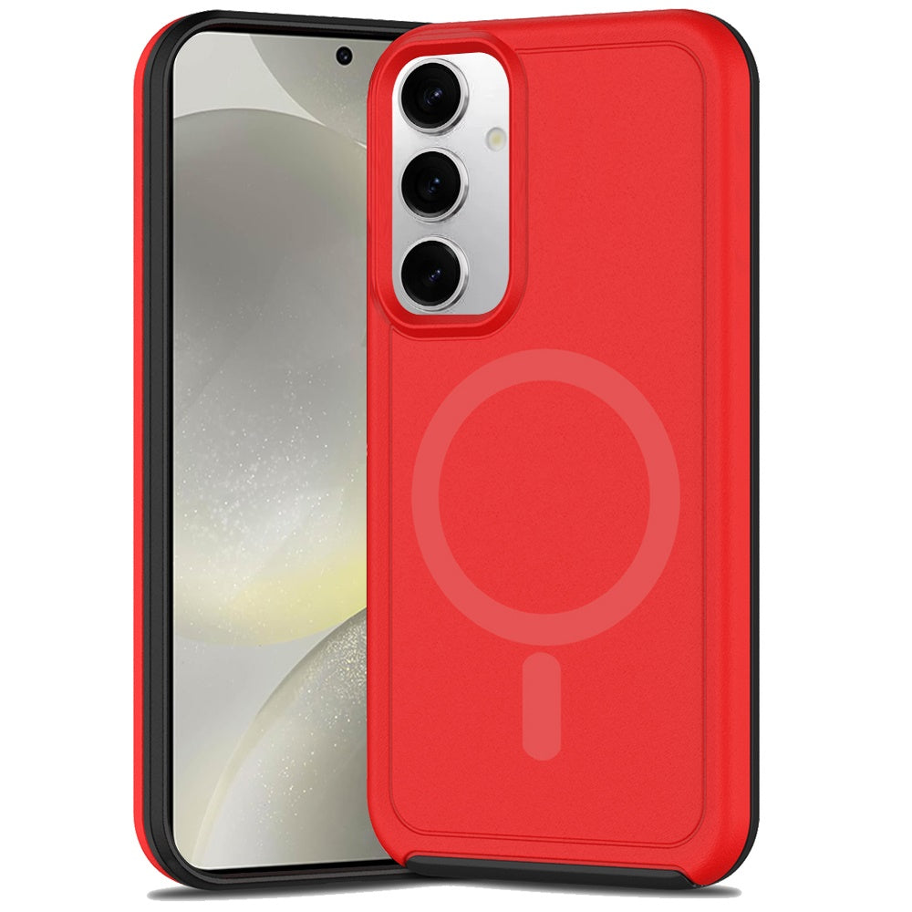 For Samsung Galaxy S25 /S24 Magnetic Circle, MagSafe Compatible, Guard Fused Heavy-Duty Hybrid Shockproof Slim Case Cover