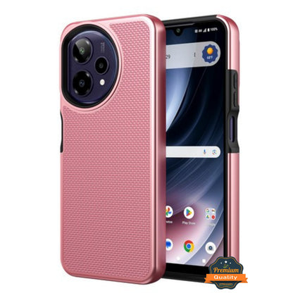 For Cricket Icon Pro 2026 Dual Layer Slim & Tough Hybrid Shockproof Heavy Duty Rubber TPU Matte with Textured Rugged Shell Protection Case Cover