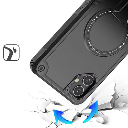 Phone Case for Samsung Galaxy A08 4G, A07 5G, A07 4G Magnetic Kickstand Rugged Shockproof Armor Grip Anti Slip Heavy Duty Protective Matte Stand Hybrid Cover