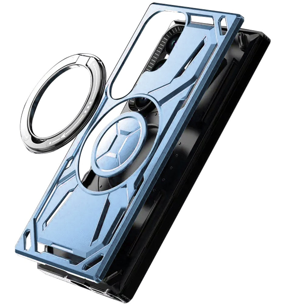 For Samsung Galaxy A37 Hybrid Magnetic Ring and 360° Rotational Kickstand with MagSafe Compatible, Military Grade Drop Protection Case Cover