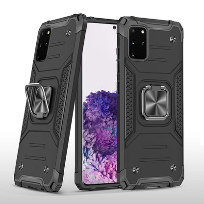 For Samsung Galaxy S20+ / S20 Plus Armor Hybrid Magnetic Stand with Ring Holder Kickstand Shockproof Heavy-Duty Durable Rugged TPU Dual Layer Case Cover