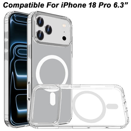 magnetic clear TPU PC hybrid shockproof reinforced corners drop protection hard shell flexible bumper slim fit