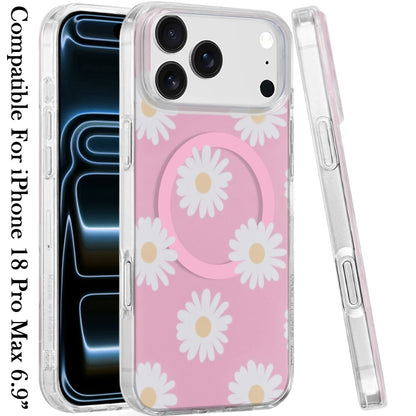 Phone Case for Apple iPhone 18 Pro Max/ iPhone 17 Pro Max Stylish Design Shockproof Magnetic Magsafe Compatible TPU IMD Print Rugged Grip Drop Protection Slim Fashion Cover