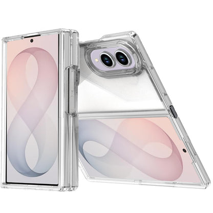 Phone Case for Samsung Galaxy Z Fold 8 Transparent Hybrid TPU Hard PC Shockproof Bumper Flexible Protective Shell Reinforced Edge Cover Clear