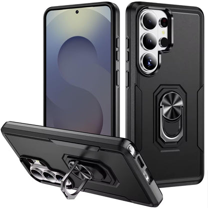 For Samsung Galaxy S26 Ultra Hybrid Rugged Tough 2in1 Drop-Proof Protection Military Grade Armor with Metal Ring Stand Case Cover