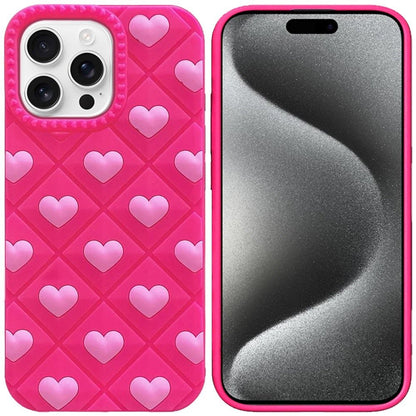 Phone Case for iPhone 15 Pro (6.1") Fashionable Silicone Textured Decorative Design Pattern Protective Rubber TPU Hybrid Protection Cover