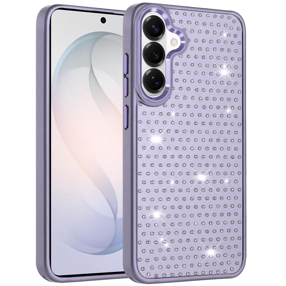 Phone Case for Samsung Galaxy S26 FE /Fan Edition Luxury Diamond Bling Sparkle Chrome Metallic Edge Shockproof Durable Protective Stylish Premium Hybrid Design Cover