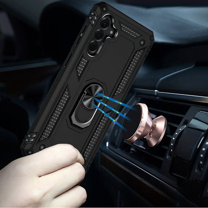 For Samsung Galaxy A37 Hybrid Shockproof Durable 360 Degree Rotatable Ring Stand Holder Kickstand Fit Magnetic Car Mount Case Cover