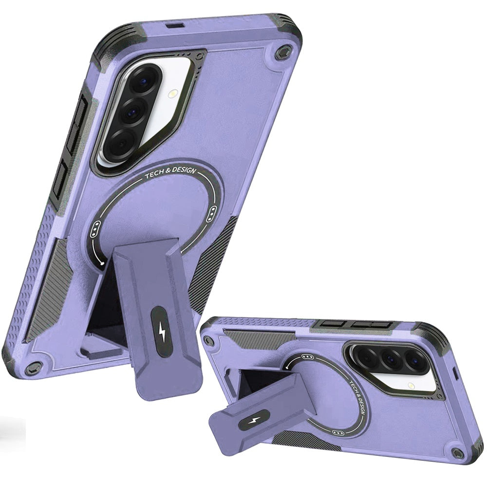 Magnetic Kickstand Rugged Shockproof Armor Grip Anti Slip Heavy Duty Protective Matte Stand Hybrid