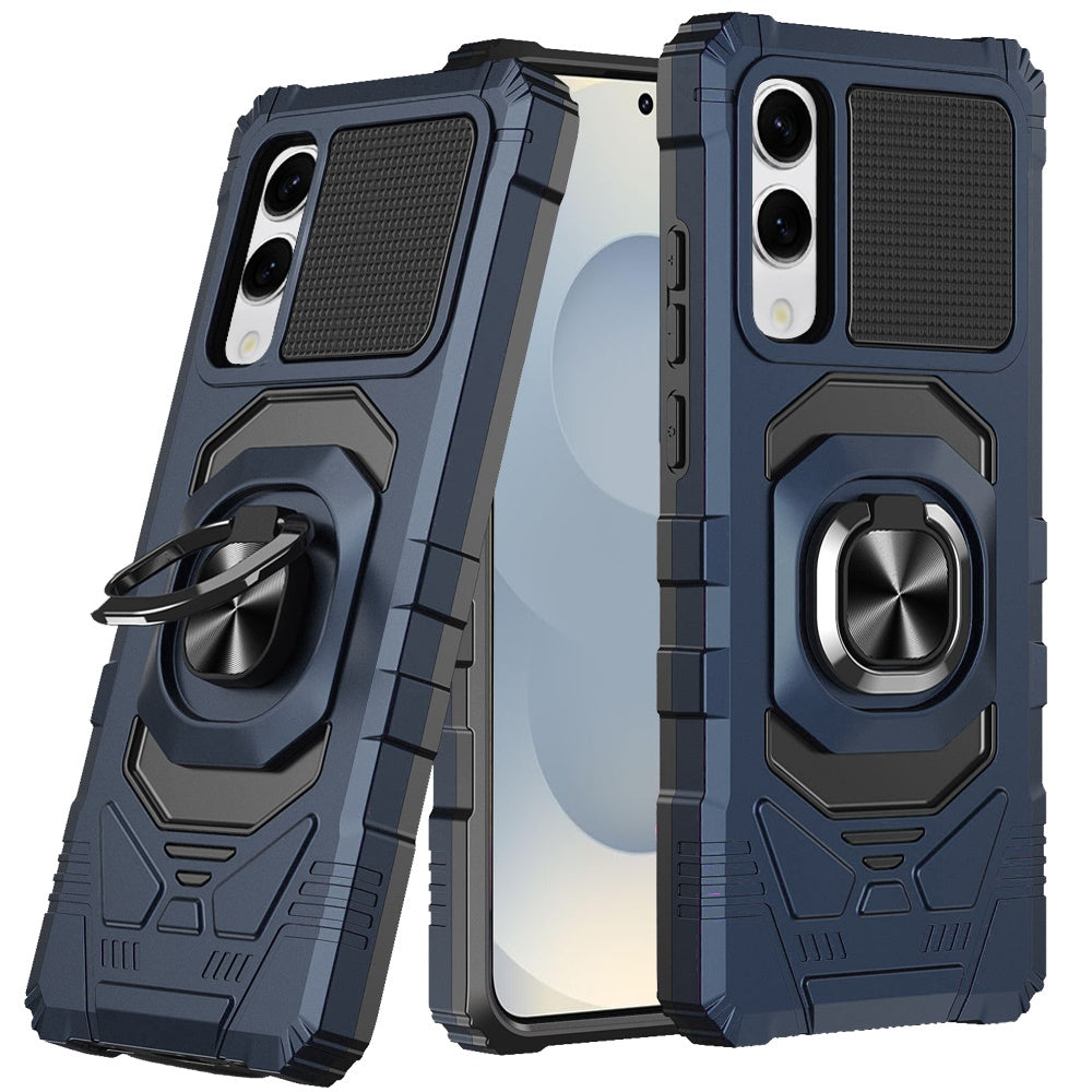 For Samsung Galaxy S25 EDGE Hybrid Dual Layer with 360° Rotate Magnetic Ring Stand Holder Kickstand TPU Rugged PC Shockproof Case Cover