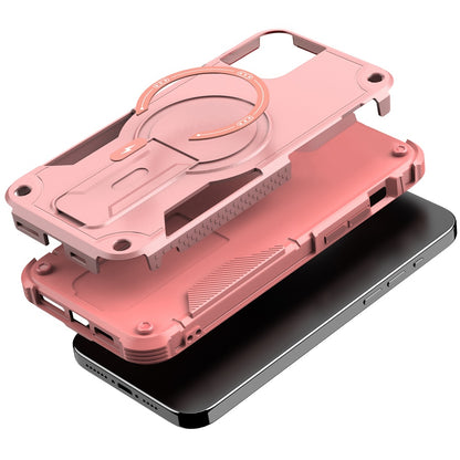 For Apple iPhone 16 (6.1") Case with Invisible Kickstand Compatible with MagSafe, Military-Grade Protection Shockproof Heavy Duty Case Cover
