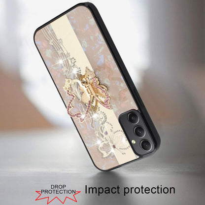 For Motorola Razr Ultra 2025 Diamonds 3D Butterfly Bling Sparkly Glitter Ornaments Engraving Hybrid with Stand Fashion Case Cover Enchanted Butterfly Gold