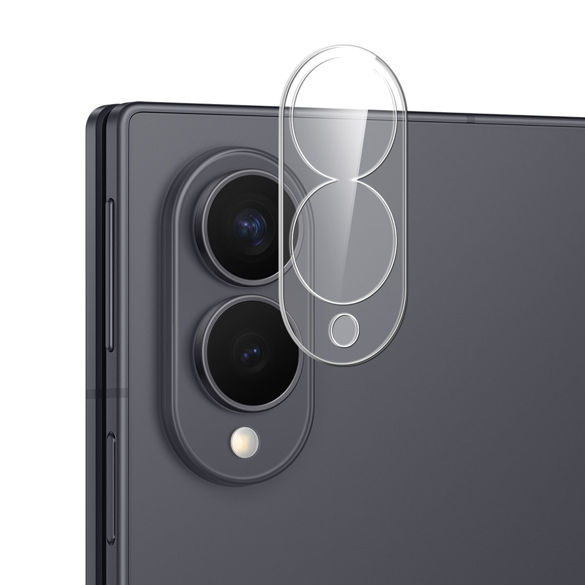Camera Lens Protector for Samsung Galaxy Z Fold 8 Camera Clear Tempered Glass 2.5D Scratch Resistant HD Transparent Anti Fingerprint Protective Lens Guard Clear
