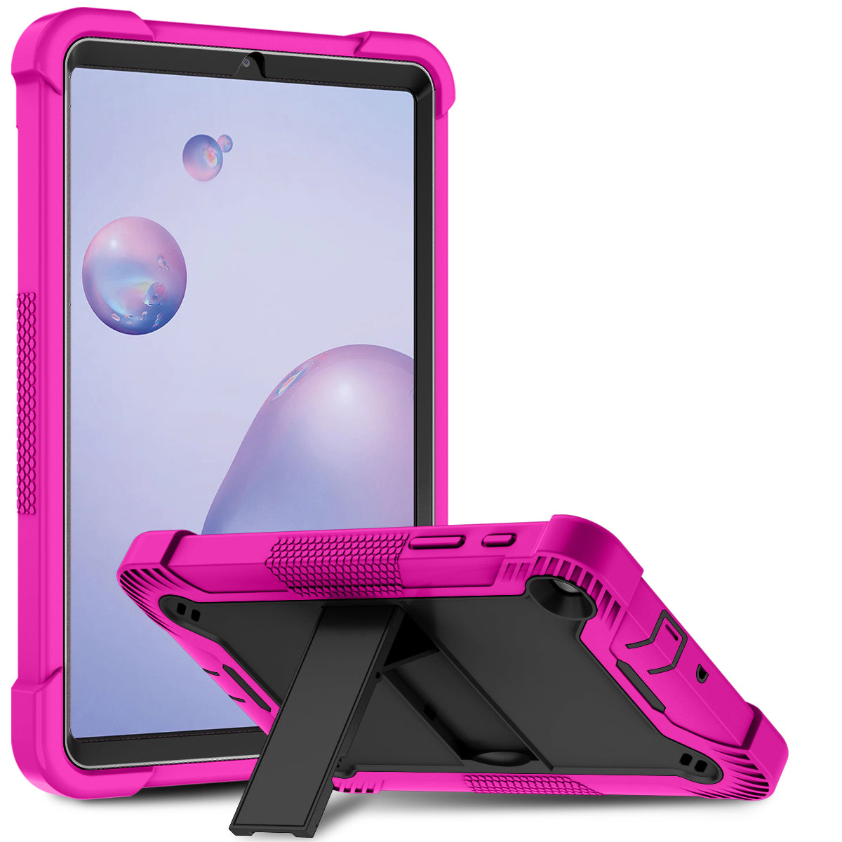 For Shockproof Hybrid Case with Slide Kickstand, Tough Protection Strong Tablet Hybrid Heavy Duty Armor Pink Tablet Case Cover