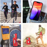 For Apple iPhone 15 Pro (6.1") Hybrid Invisible ID Card Slot Wallet with Kickstand Holster Belt Clip Holder Heavy Duty  Phone Case Cover