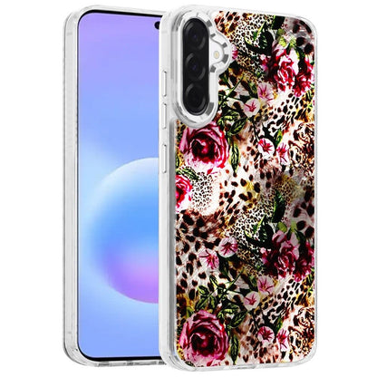 Phone Case for Samsung Galaxy A57 Luxury Glitter Epoxy Design Chrome Metallic Edge Shockproof Protective Stylish Fashion Durable Slim Premium Finish Cover