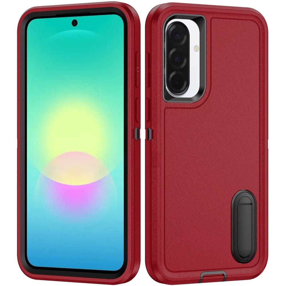 Phone Case for Samsung Galaxy A27 3in1 Tough Rugged Kickstand Shockproof Armor Grip Heavy Duty Drop Resistant Protective Hybrid Cover