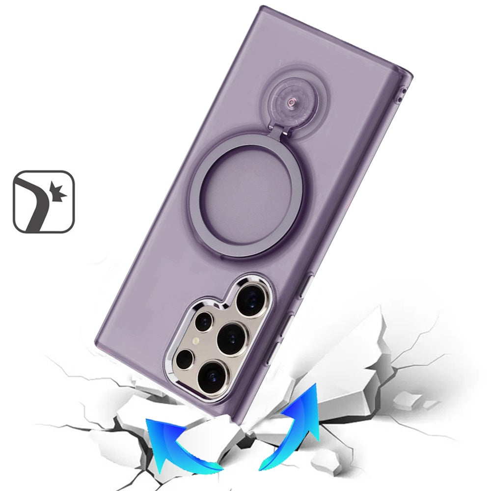 For Samsung Galaxy S25 /S24 MagSafe Compatible with 360° Ring Stand, Magnetic Kickstand, Slim Hybrid Protective Case Cover