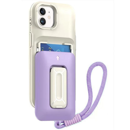 For Apple iPhone 11 Wallet Case with 2- Credit Card Holder, Wrist Strap & Kickstand Hybrid Shockproof TPU Case Cover