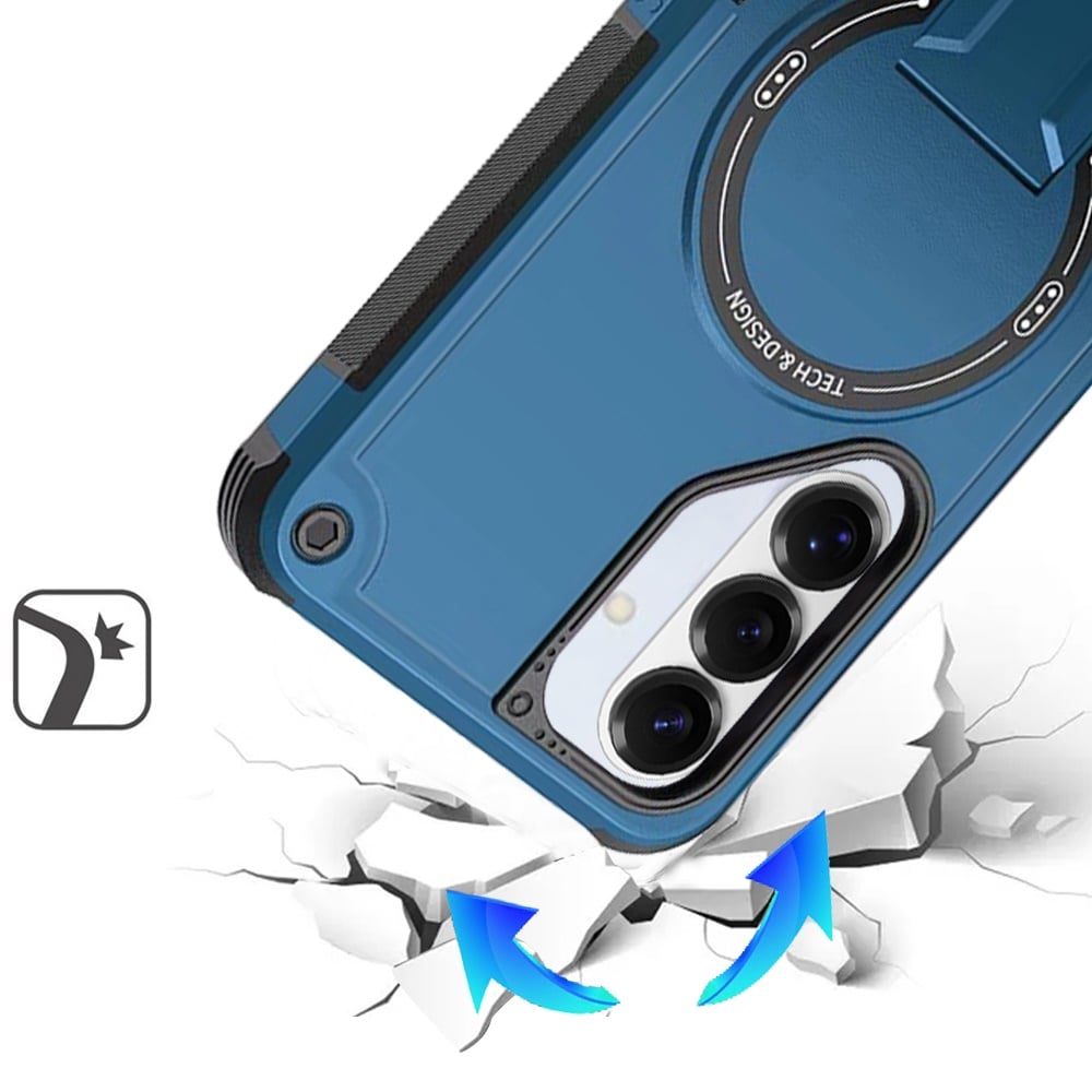 Phone Case for Samsung Galaxy S26 FE /S26 Fan Edition Magnetic Kickstand Rugged Shockproof Armor Grip Anti Slip Heavy Duty Protective Matte Stand Hybrid Cover