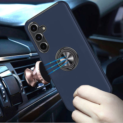 For Samsung Galaxy S26 Hybrid 360 Degree Rotatable Metal Invisible Ring Stand Holder Slim Fit Magnetic Car Mount Shockproof Case Cover