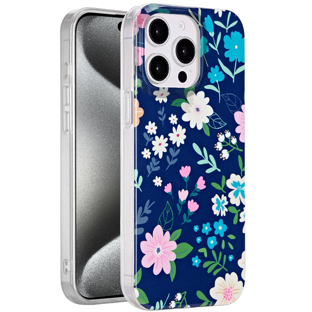 For Apple iPhone 15 Pro Max Fashion Layer Design Slim IMD TPU Protective, Shockproof Hybrid Stylish Durable Hard PC Case Cover
