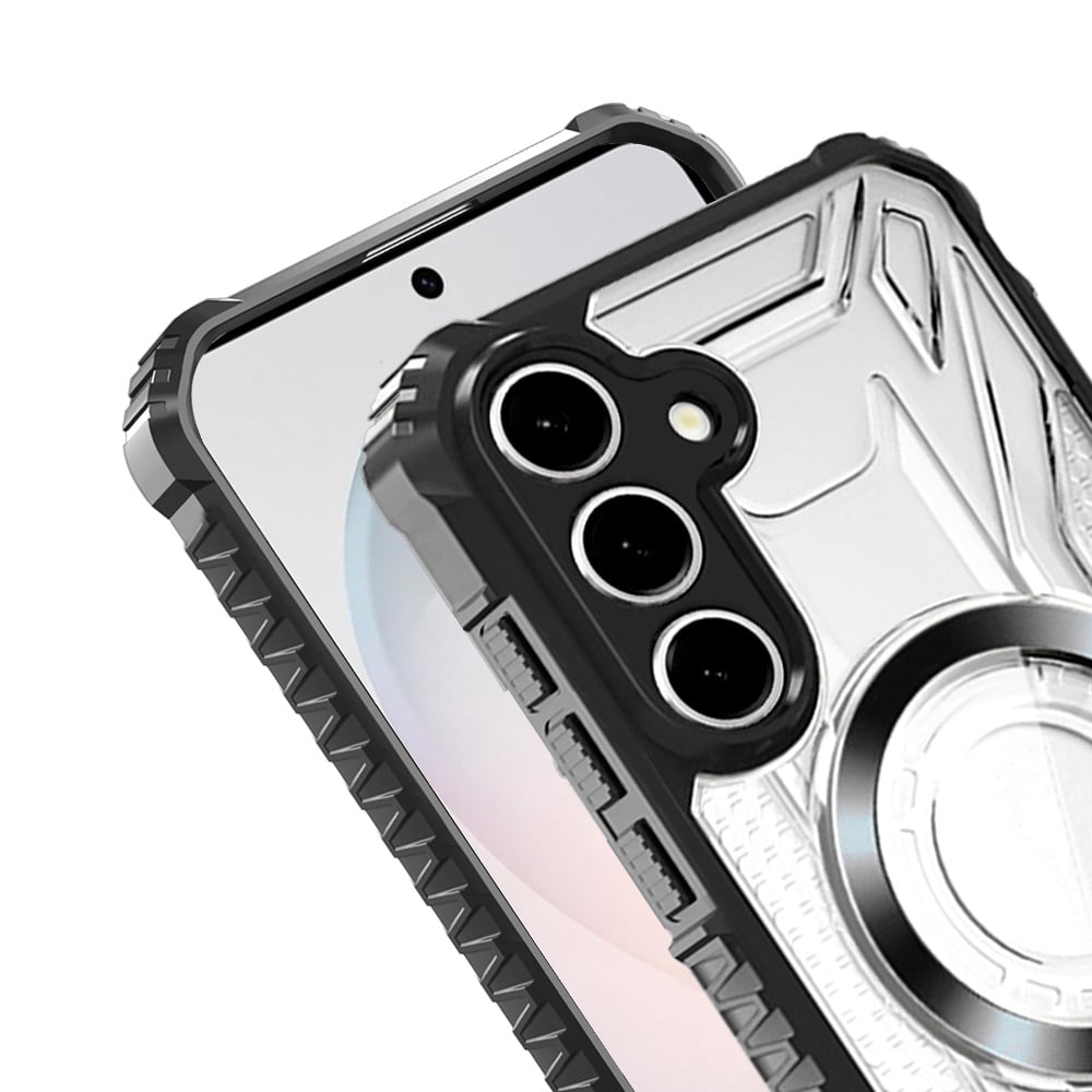 Phone Case for Samsung Galaxy S26 FE /Fan Edition Clear Rugged Hybrid TPU Magnetic Back Reinforced Frame Bumper Shock Absorbing Slim Fit Cover