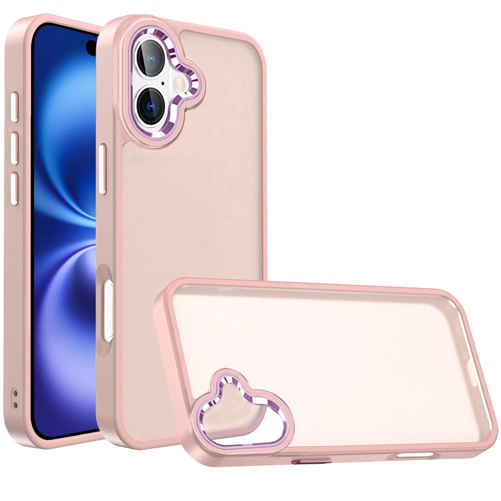 For Apple iPhone 17 (6.3") Slim Fit Thin Hybrid,Frosted Matte Polished Acrylic Hard PC with TPU Rubber Frame Case Cover