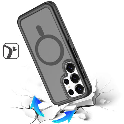 Slim & Durable Compatible with MagSafe Hybrid Shockproof Glossy Oil Protective Dual Layer TPU + PC