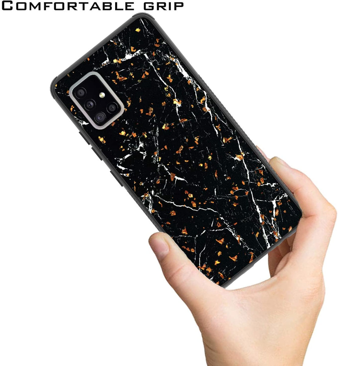 For Apple iPhone 15 Pro (6.1") Marble Fashion Stylish Flake Glitter Bling Hybrid Glossy TPU Rubber Hard PC Protection Butterfly Phone Case Cover
