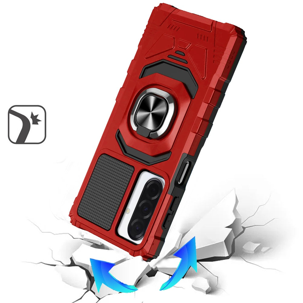 For Samsung Galaxy S25 Fan Edition /Galaxy S25 FE Hybrid Dual Layer with 360° Rotate Magnetic Ring Stand Holder Kickstand TPU Rugged PC Shockproof Case Cover