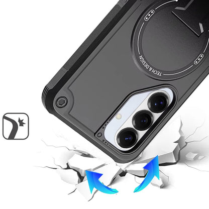 Phone Case for Samsung Galaxy S26 FE /S26 Fan Edition Magnetic Kickstand Rugged Shockproof Armor Grip Anti Slip Heavy Duty Protective Matte Stand Hybrid Cover