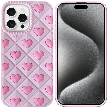 Phone Case for iPhone 15 Pro (6.1") Fashionable Silicone Textured Decorative Design Pattern Protective Rubber TPU Hybrid Protection Cover