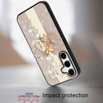 For Samsung Galaxy S26+ / S26 Plus Diamonds 3D Butterfly Bling Sparkly Glitter Ornaments Engraving Hybrid with Stand Fashion Case Cover