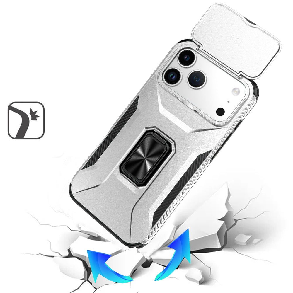 Magnetic Ring Stand Camera Protection Shockproof Heavy Duty Kickstand Rugged Grip Anti Scratch Hybrid