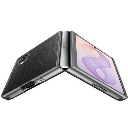 Phone Case for Samsung Galaxy Z Fold 8 Premium PU Vegan Leather Hard Shell Snap On Slim Fit Hybrid Protective Reinforced Rugged Skin Design Cover